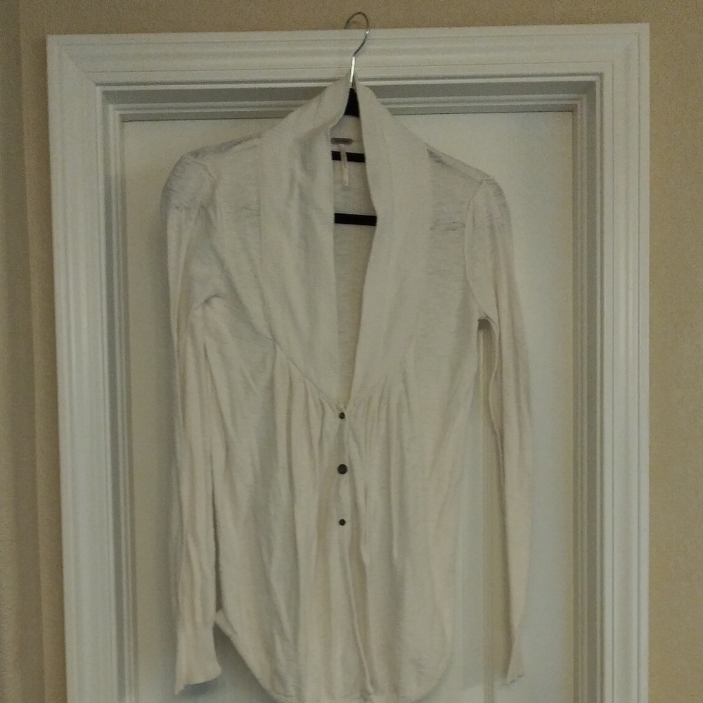 Free People Cardigan Burn Out Sweater Size Small